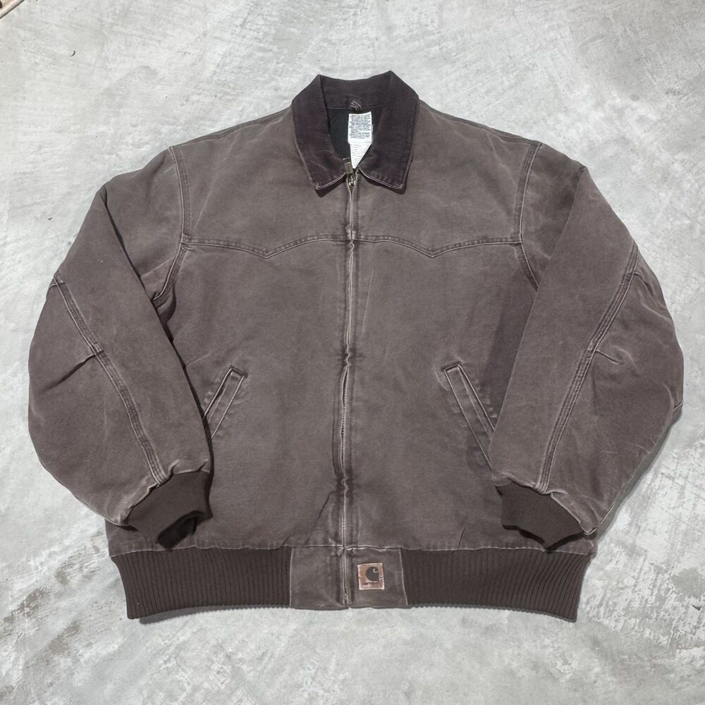 Vintage Carhartt J14 CHT Santa Fe Jacket Mens 2XL Chestnut Quilt Lined Faded